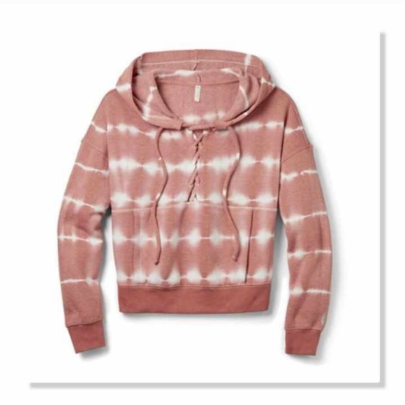 Free People Kelly Tie Dye Believer Hoodie Size Large Fireside Combo - Picture 14 of 16